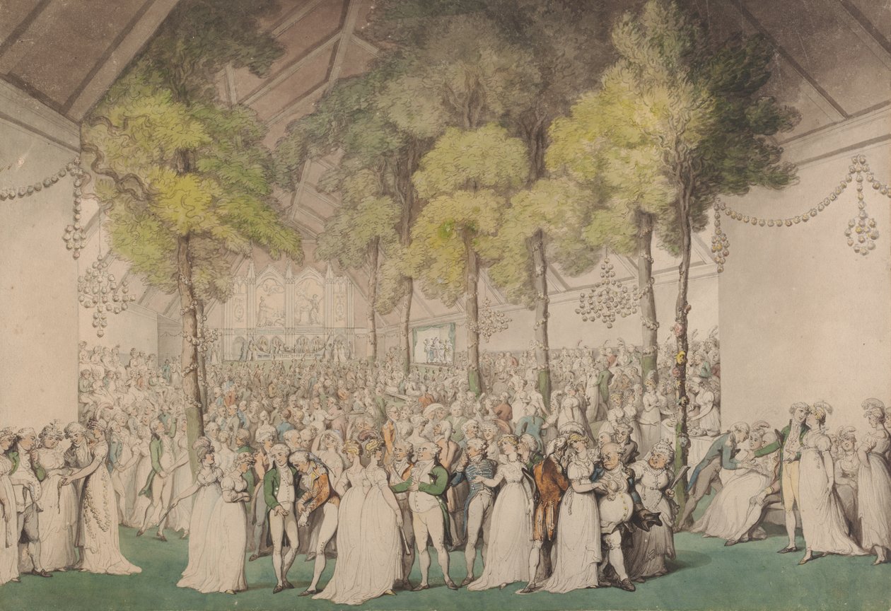 Fête at Boodles Club, Ranelagh, in Honor of George III by Thomas Rowlandson
