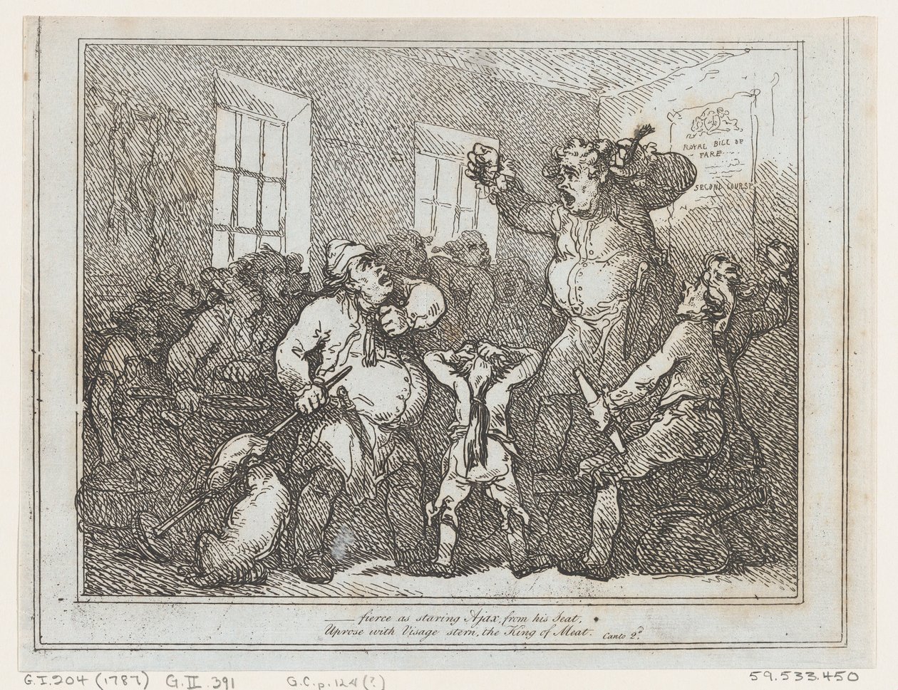Fierce as Staring Ajax from this Seat by Thomas Rowlandson