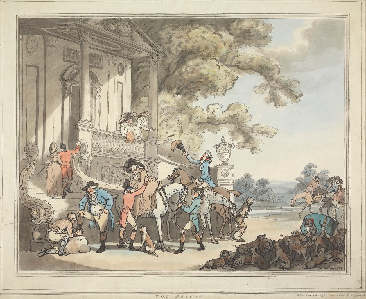 Fox-Hunting: The Return by Thomas Rowlandson