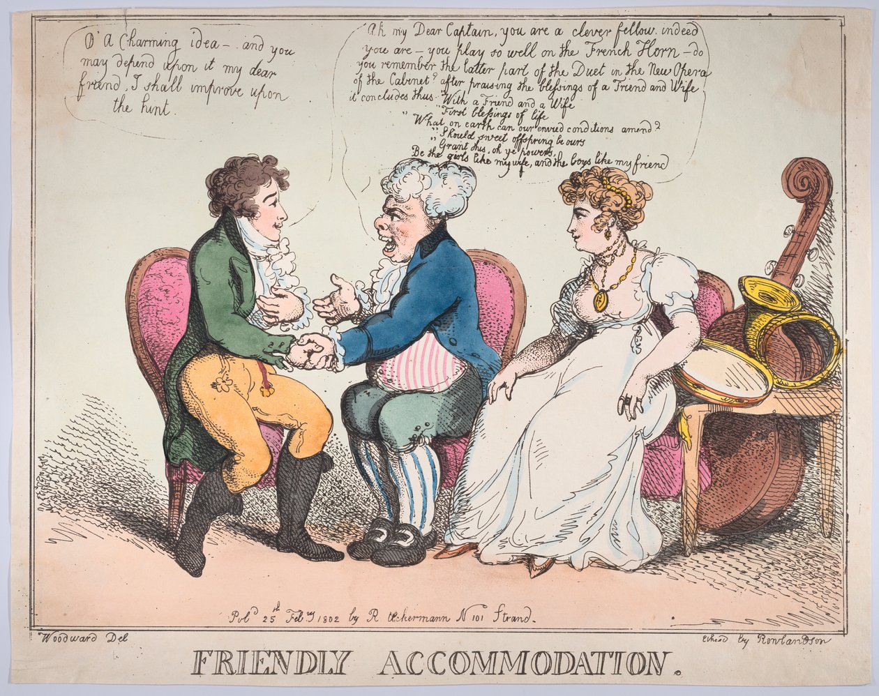 Friendly Accommodation, February 25, 1802 by Thomas Rowlandson
