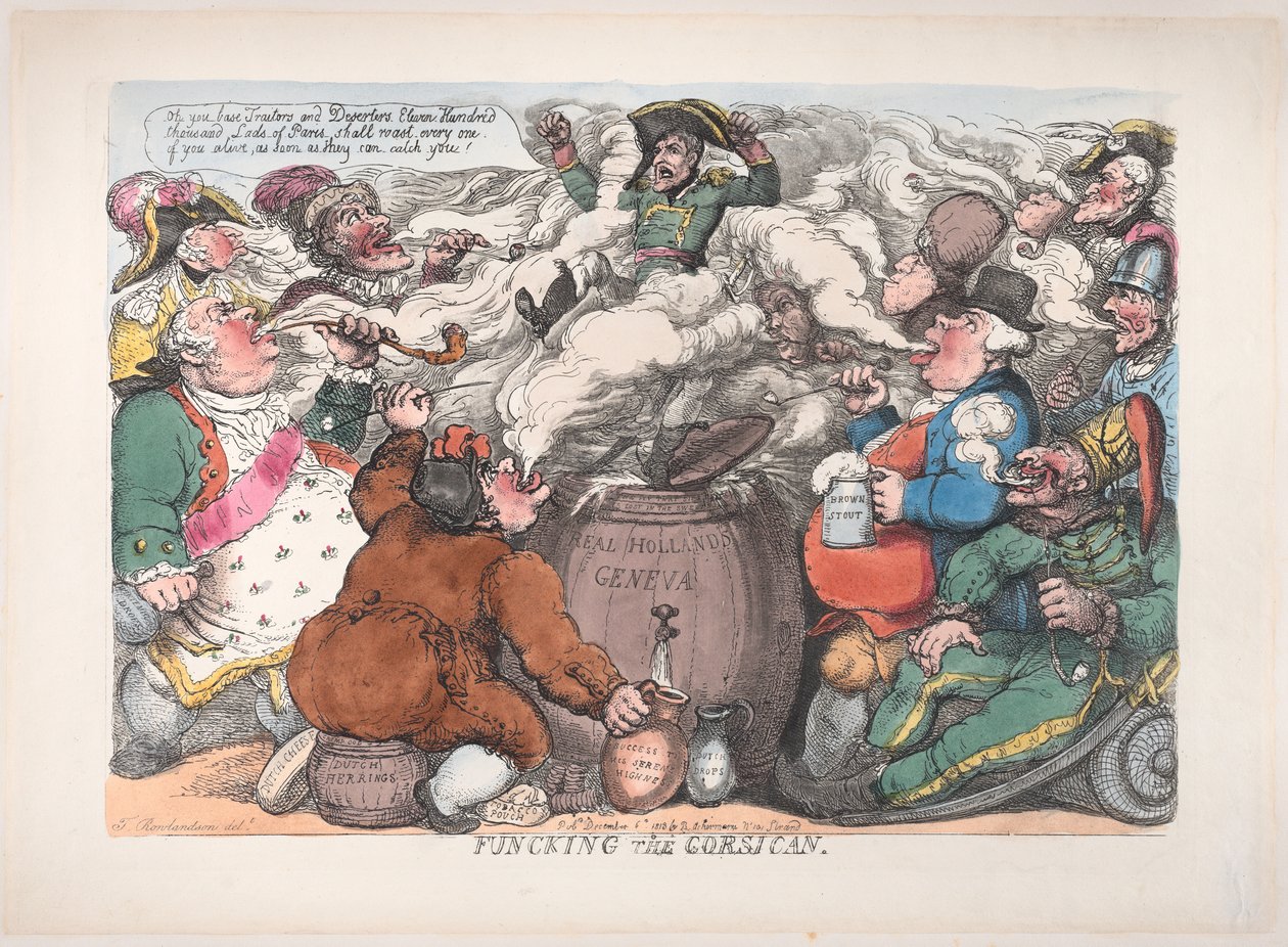 Funcking the Corsican, December 6, 1813 by Thomas Rowlandson