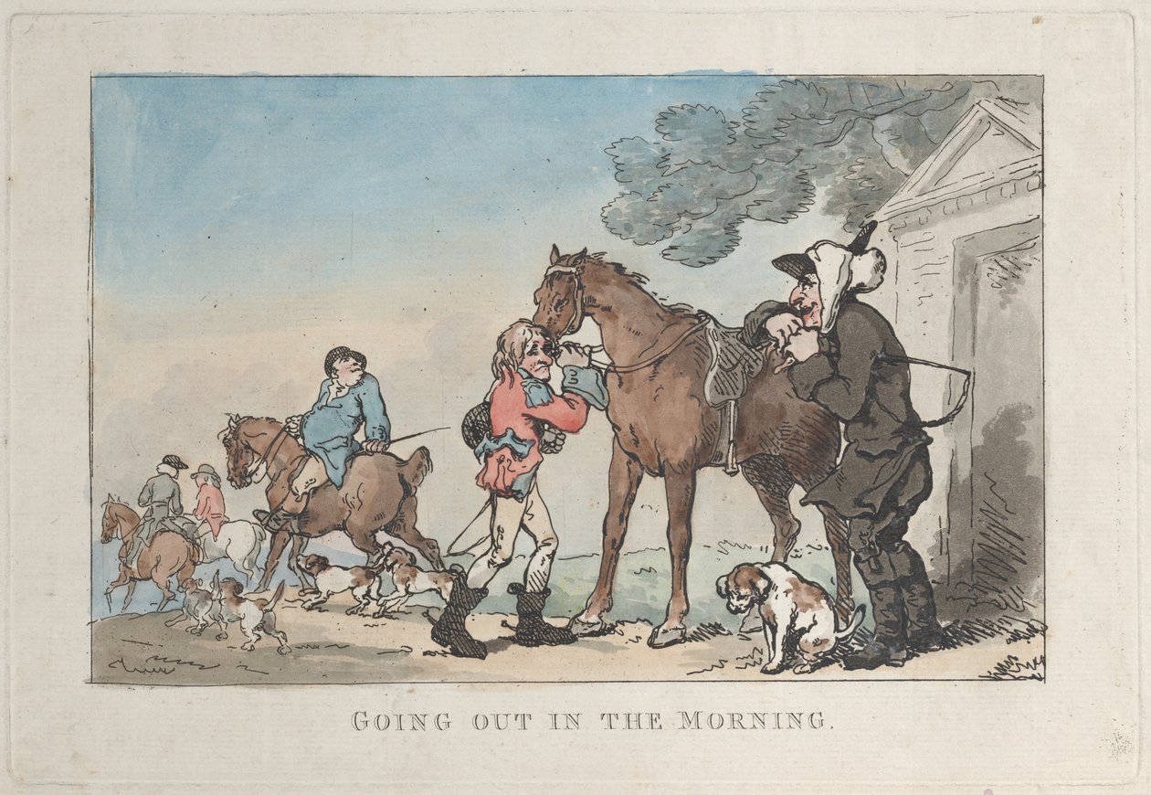 Going Out in the Morning by Thomas Rowlandson