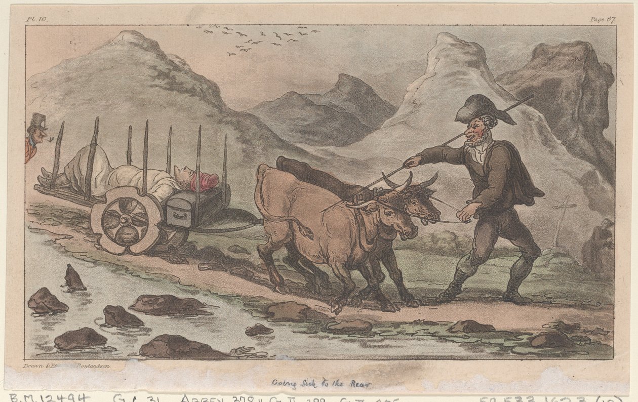 Going Sick to the Rear, from The Military Adventures of Johnny Newcome, 1815 by Thomas Rowlandson