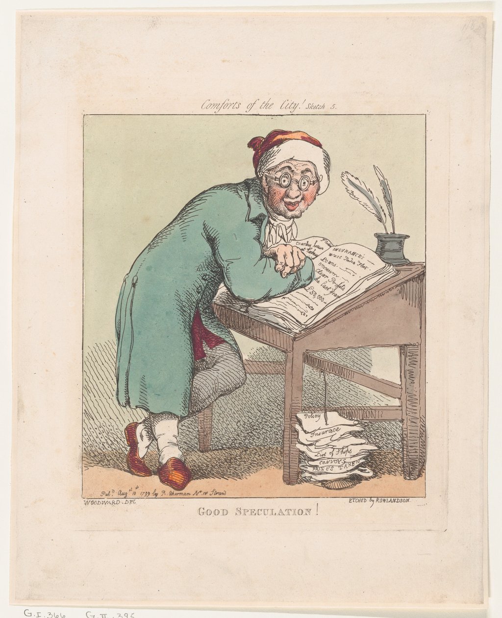 Good Speculation!, August 10, 1799 by Thomas Rowlandson