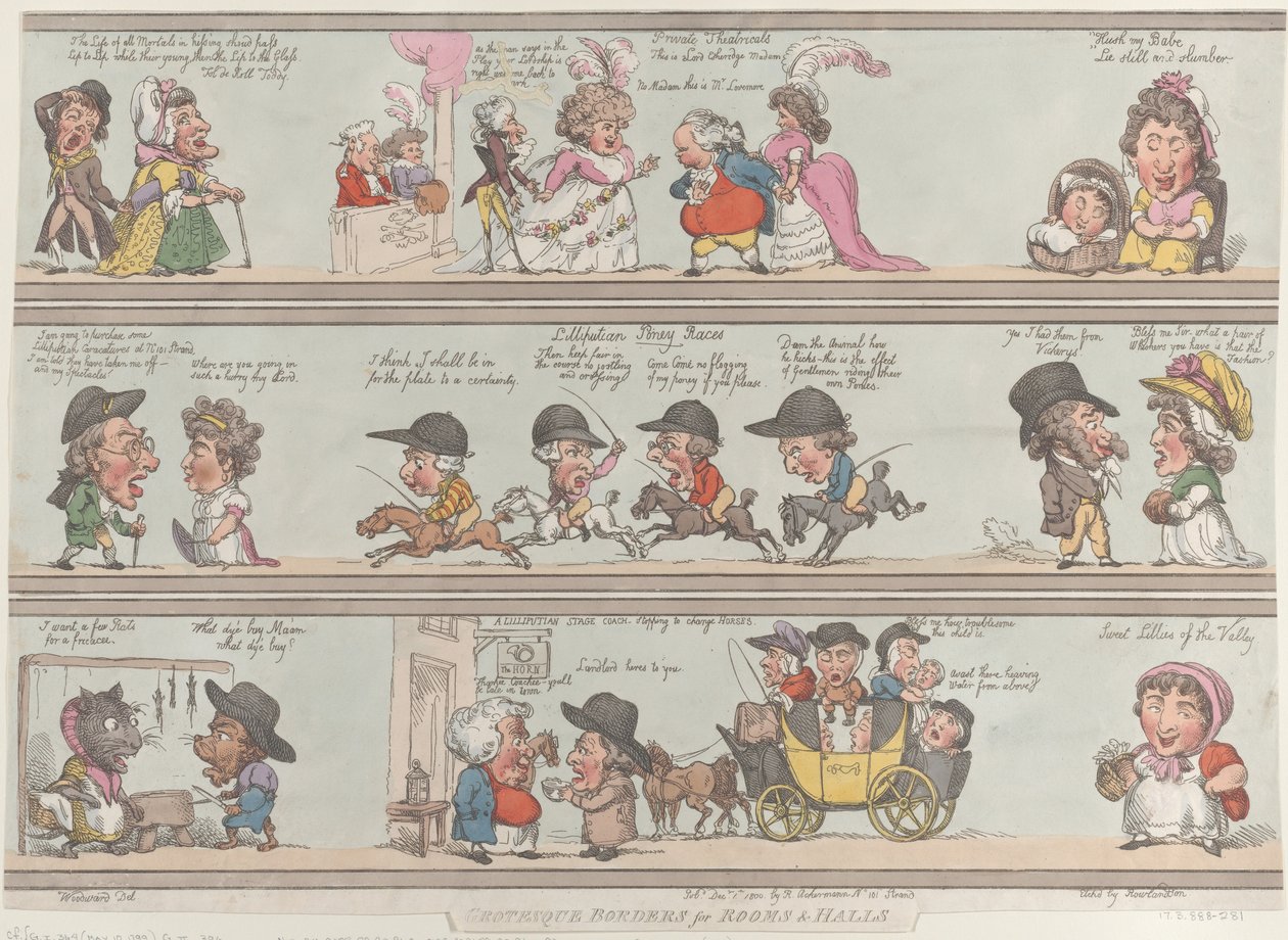 Grotesque Borders for Rooms & Halls, December 1, 1800 by Thomas Rowlandson