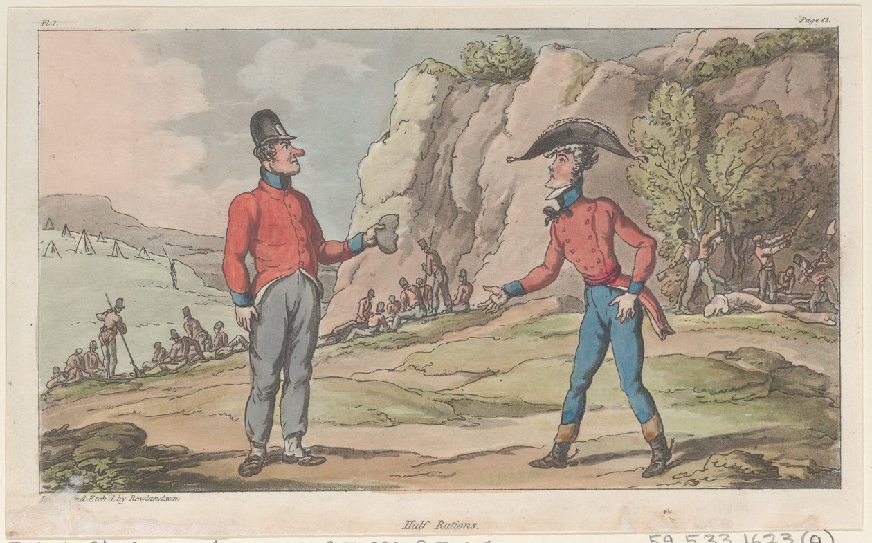 Half Rations, from The Military Adventures of Johnny Newcome by Thomas Rowlandson
