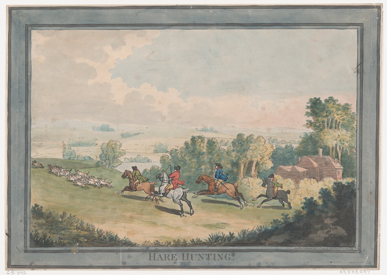 Hare Hunting, February 1, 1789 by Thomas Rowlandson