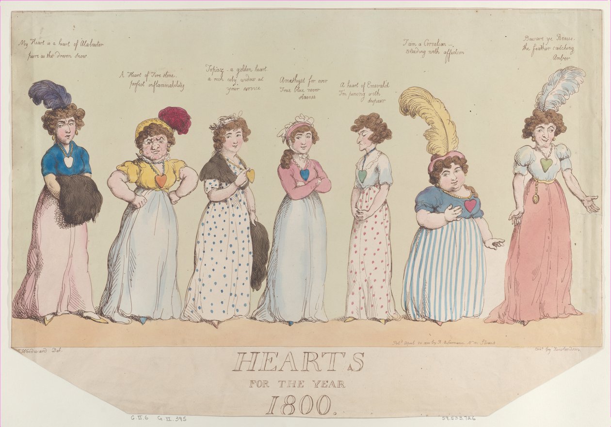 Hearts for the Year 1800, April 20, 1800 by Thomas Rowlandson