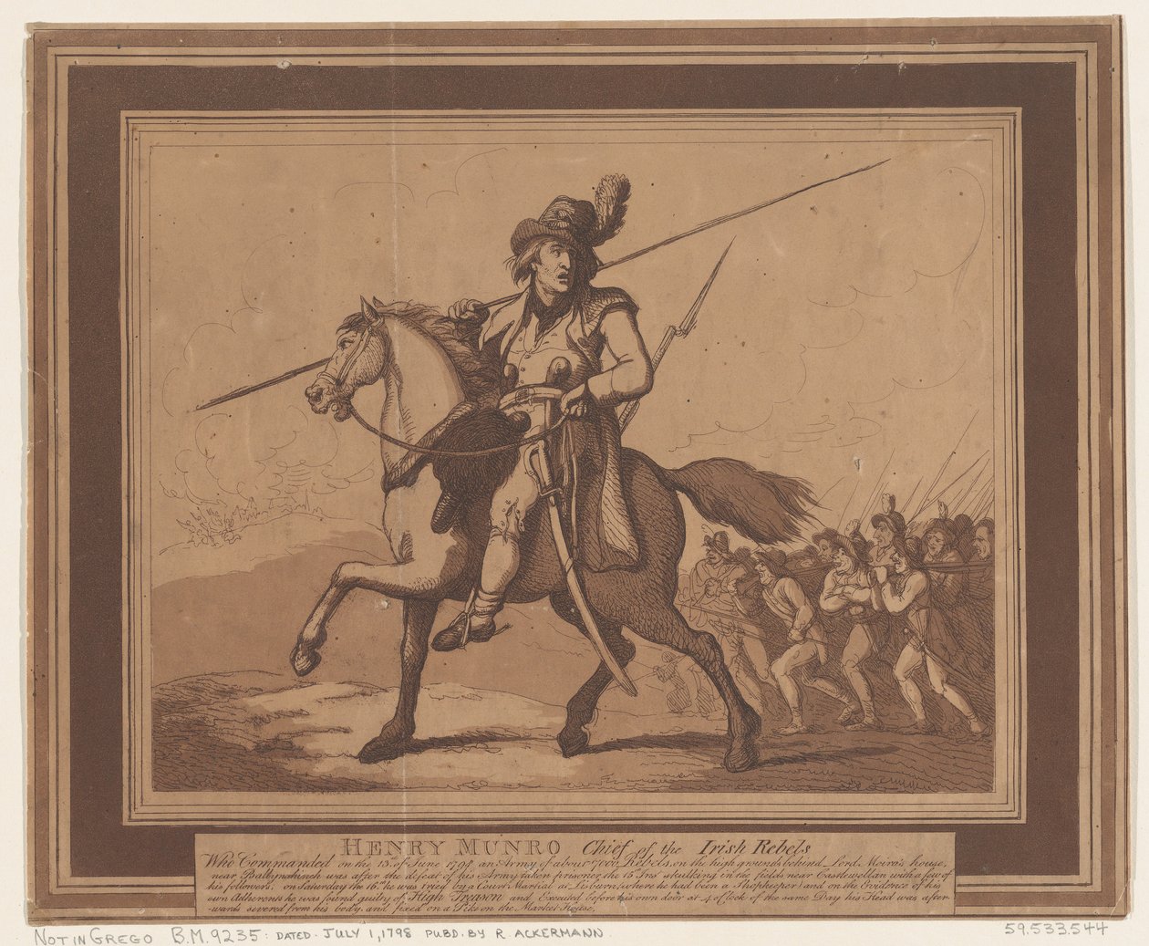 Henry Munro, Chief of the Irish Rebels by Thomas Rowlandson