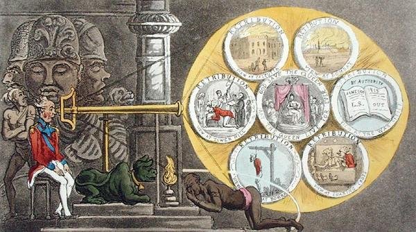Hindoo Incantations, A View in Elephanta, from The Grand Master, or Adventures of Qui Hi? in Hindostan. A Hudibras Poem in Eight Cantos by Quiz, by William Combe (1741-1823) published by Thomas Tegg, London by Thomas Rowlandson