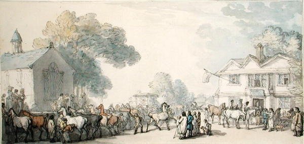 Horse Fair, Southampton by Thomas Rowlandson