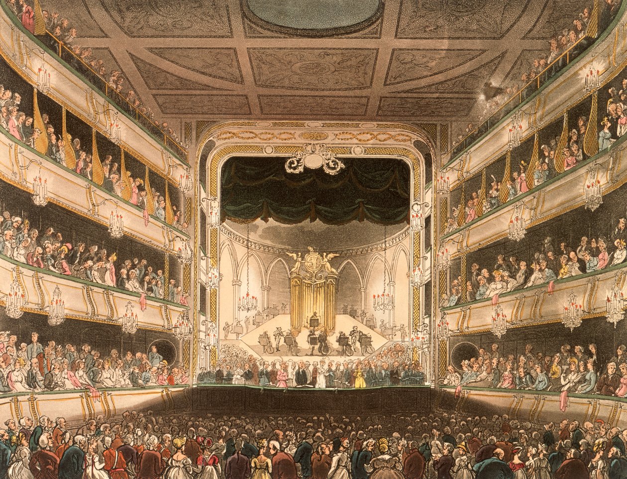 Interior of the Covent Garden Theatre, London by Thomas Rowlandson