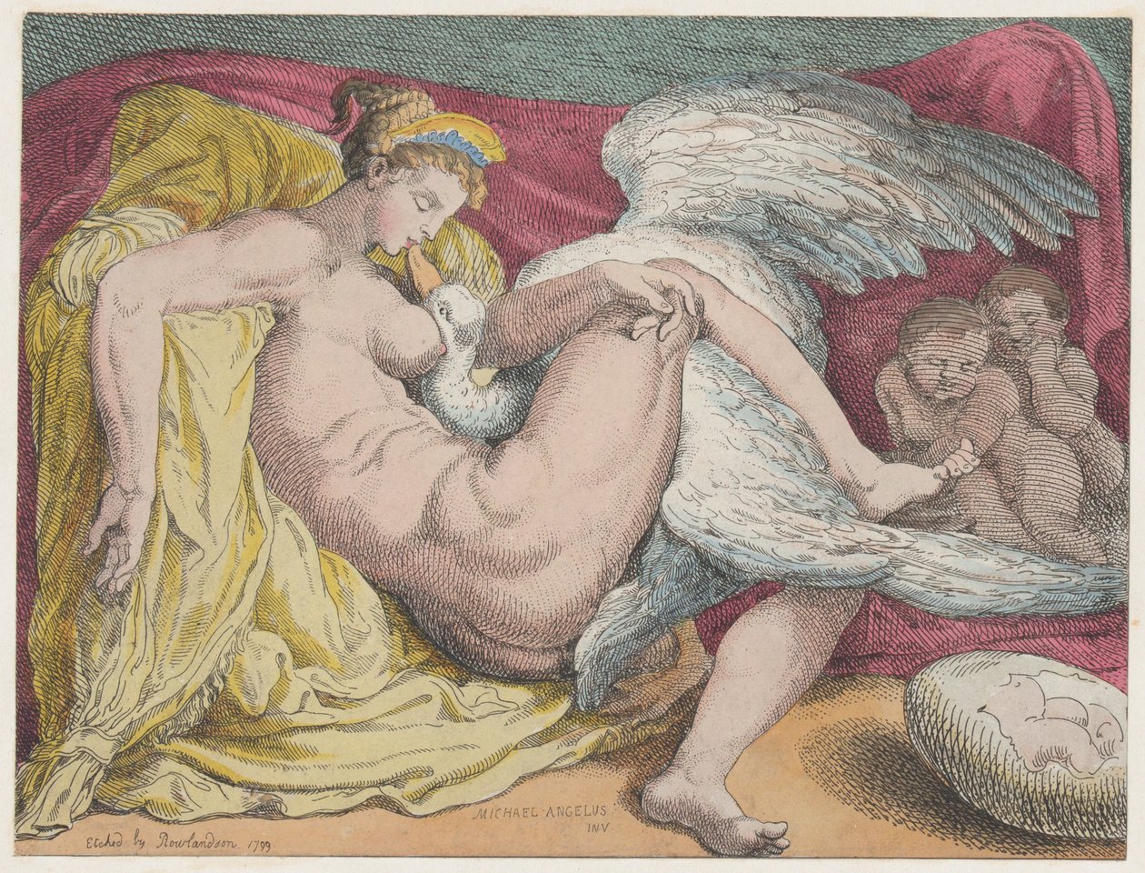 Leda and the Swan, 1799 by Thomas Rowlandson