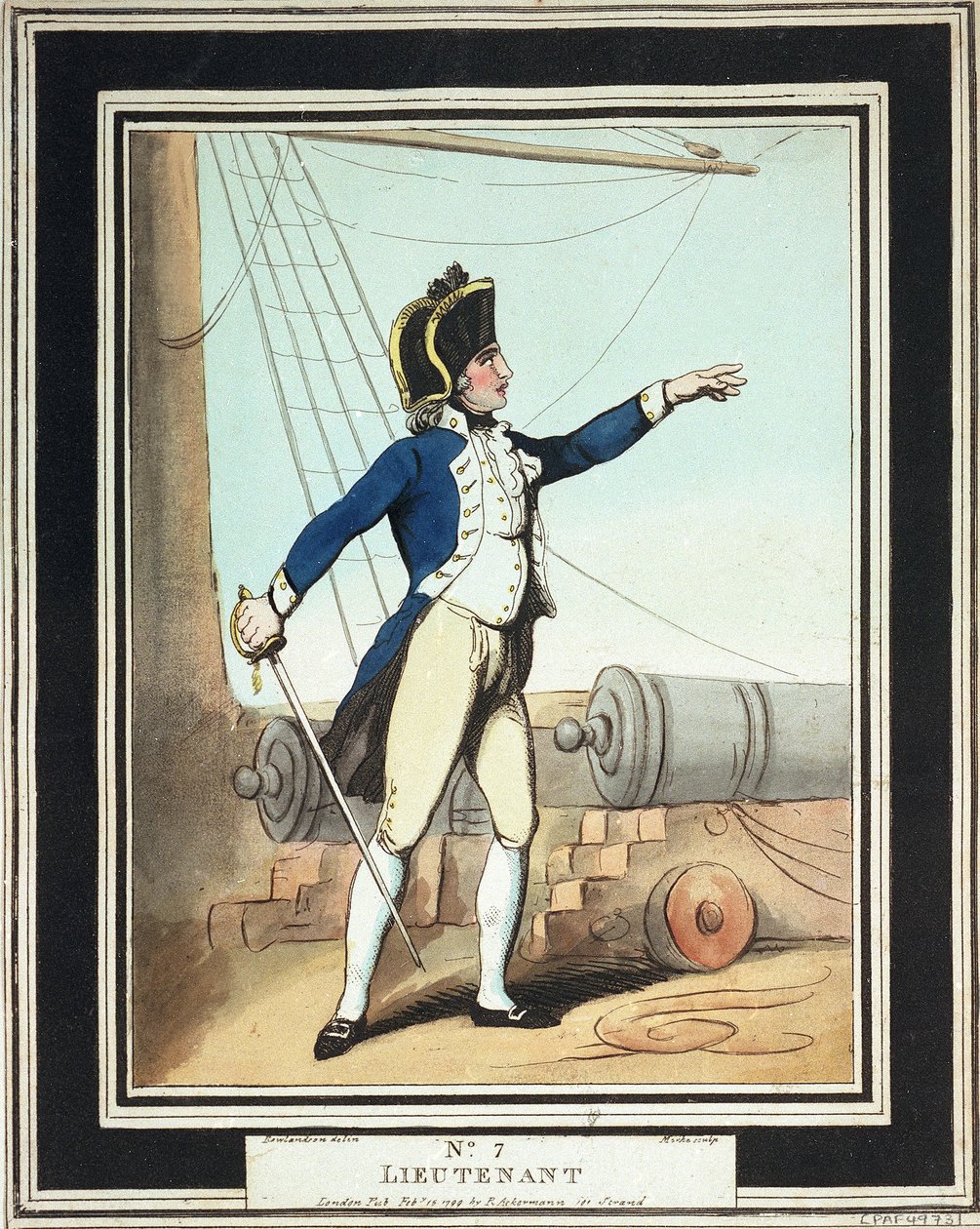 Lieutenant, Royal Navy Midshipman in the 18th Century by Thomas Rowlandson