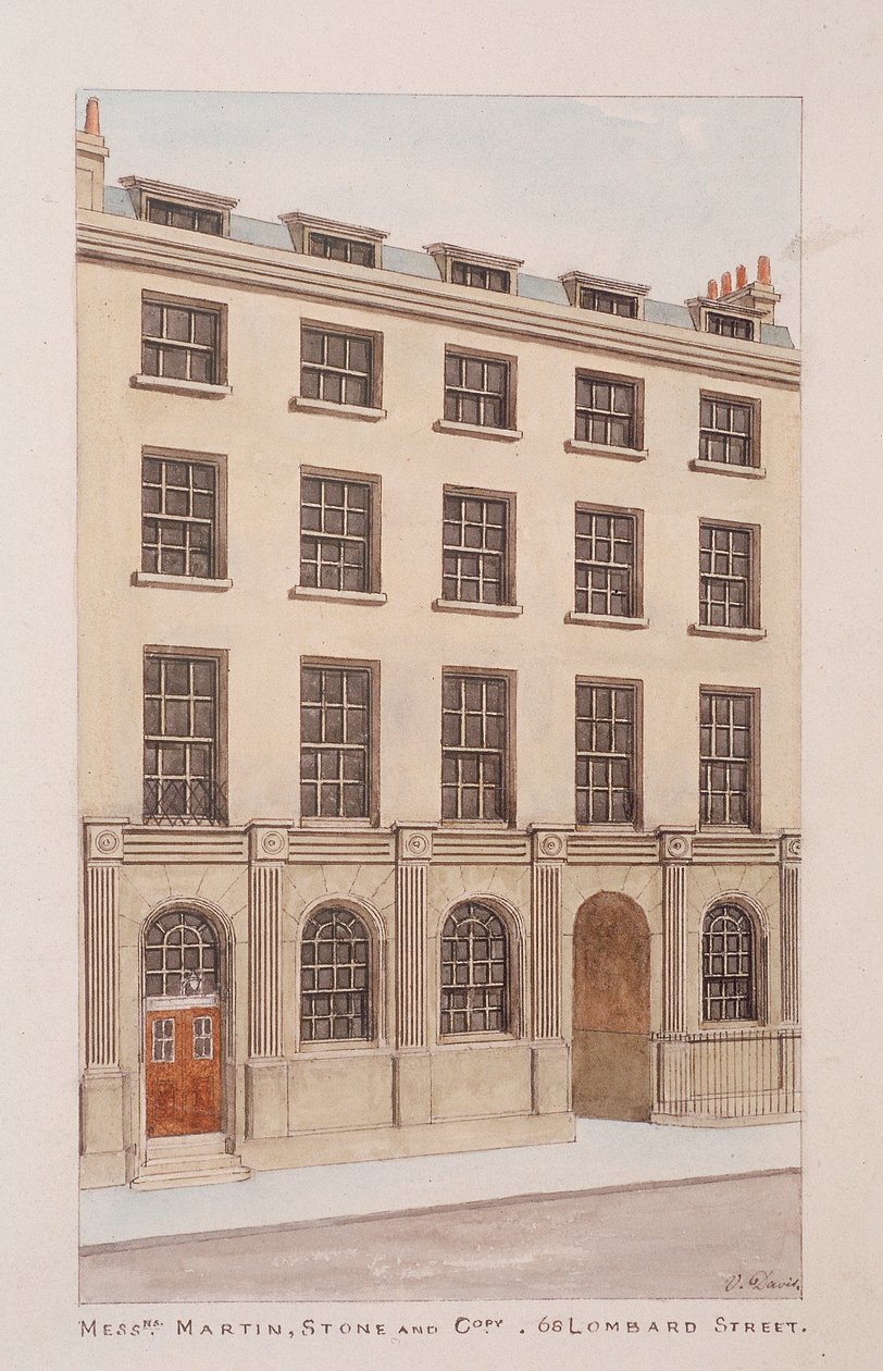 Lombard Street, London by Thomas Rowlandson