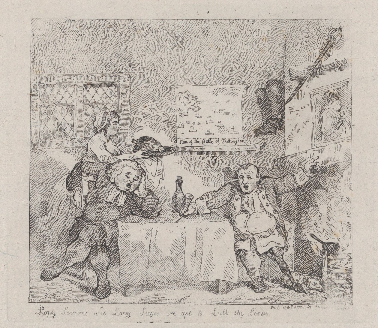 Long Sermons and Long Sieges are Apt to Lull the Senses, February 11, 1783 by Thomas Rowlandson