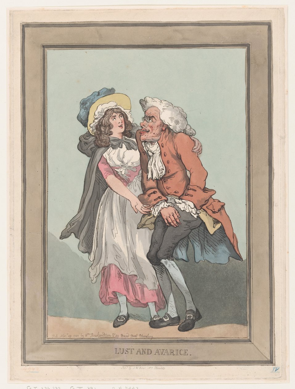 Lust and Avarice, November 29, 1788 by Thomas Rowlandson