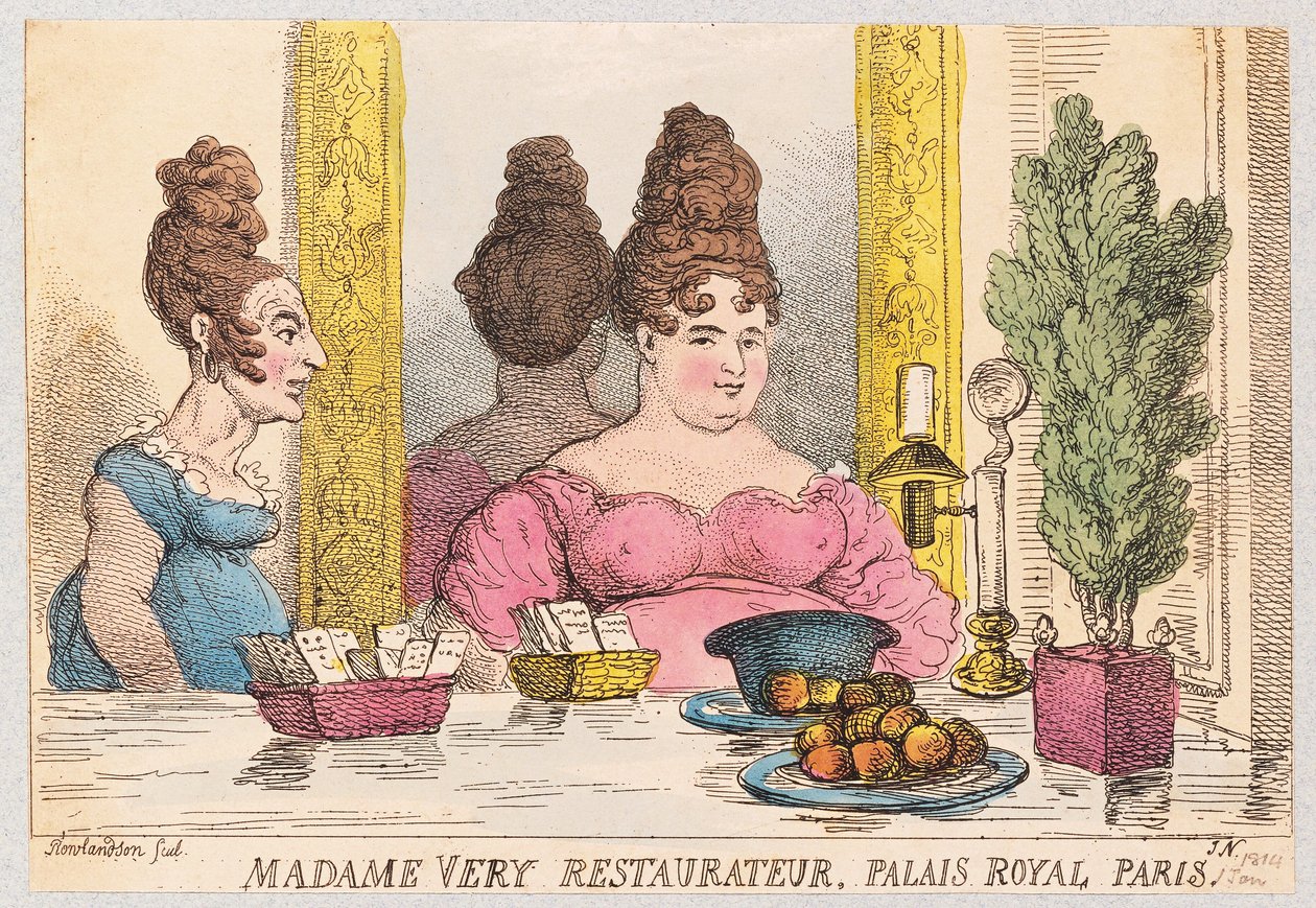 Madame Very, Restaurateur, Palais Royal, Paris by Thomas Rowlandson