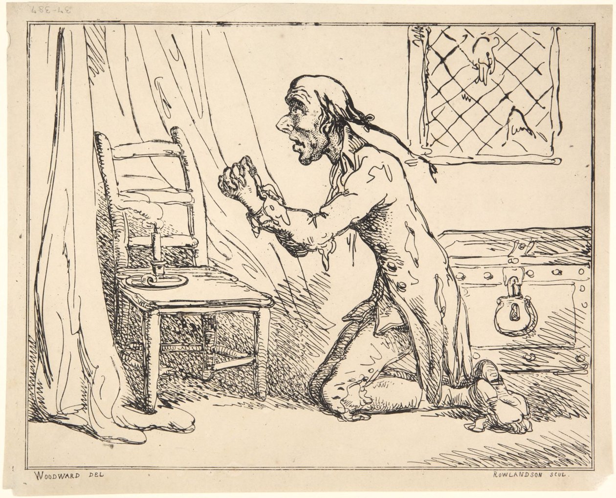 Man Praying by Thomas Rowlandson