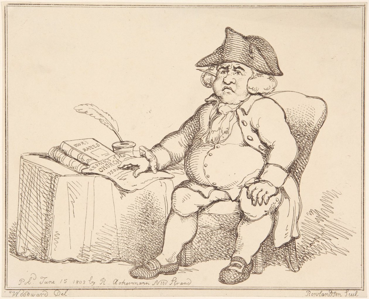 Man at Table by Thomas Rowlandson