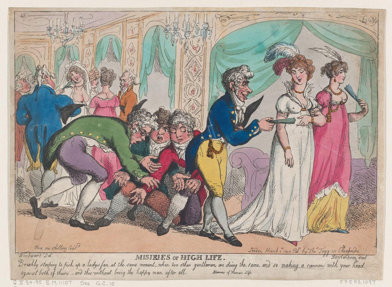Miseries of High Life, March 1, 1808 by Thomas Rowlandson