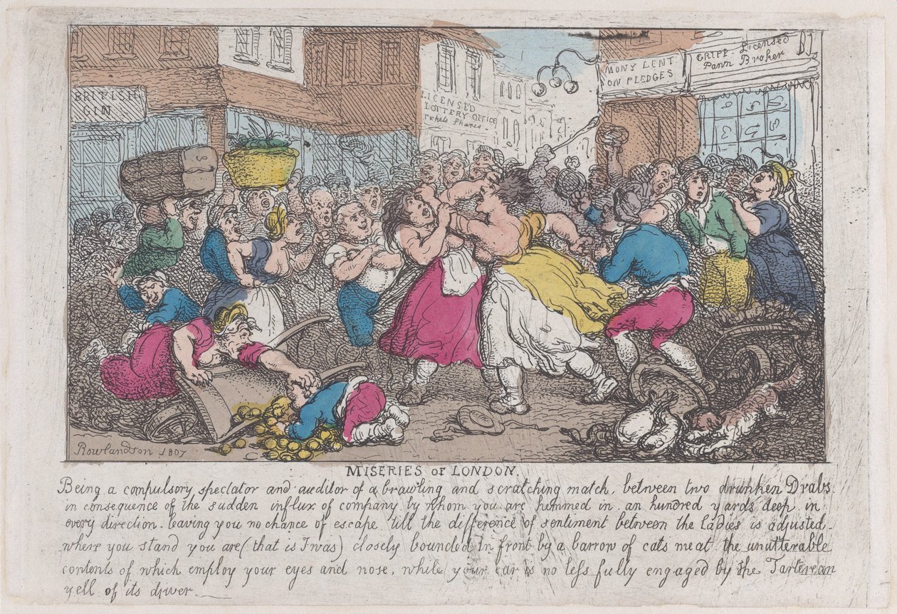 Miseries of London by Thomas Rowlandson