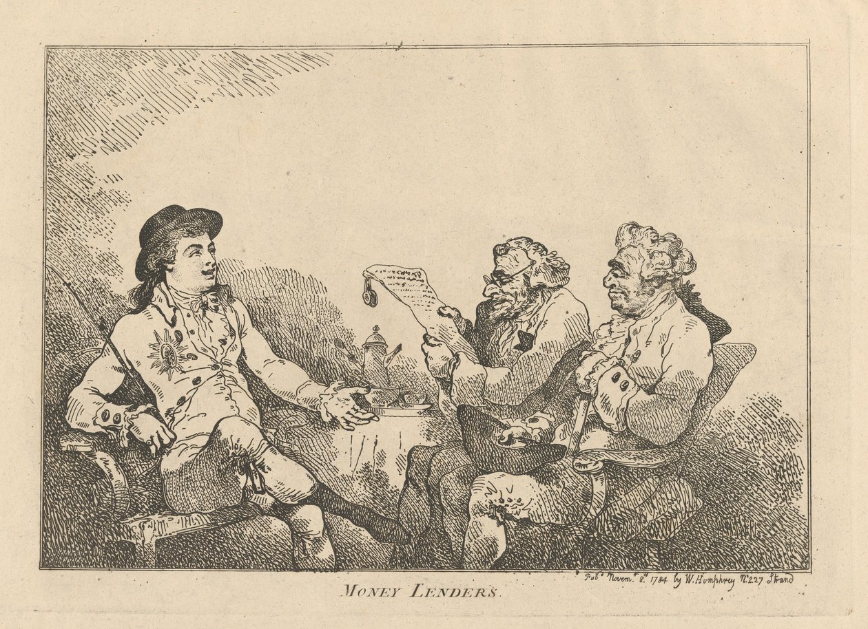 Money Lenders by Thomas Rowlandson