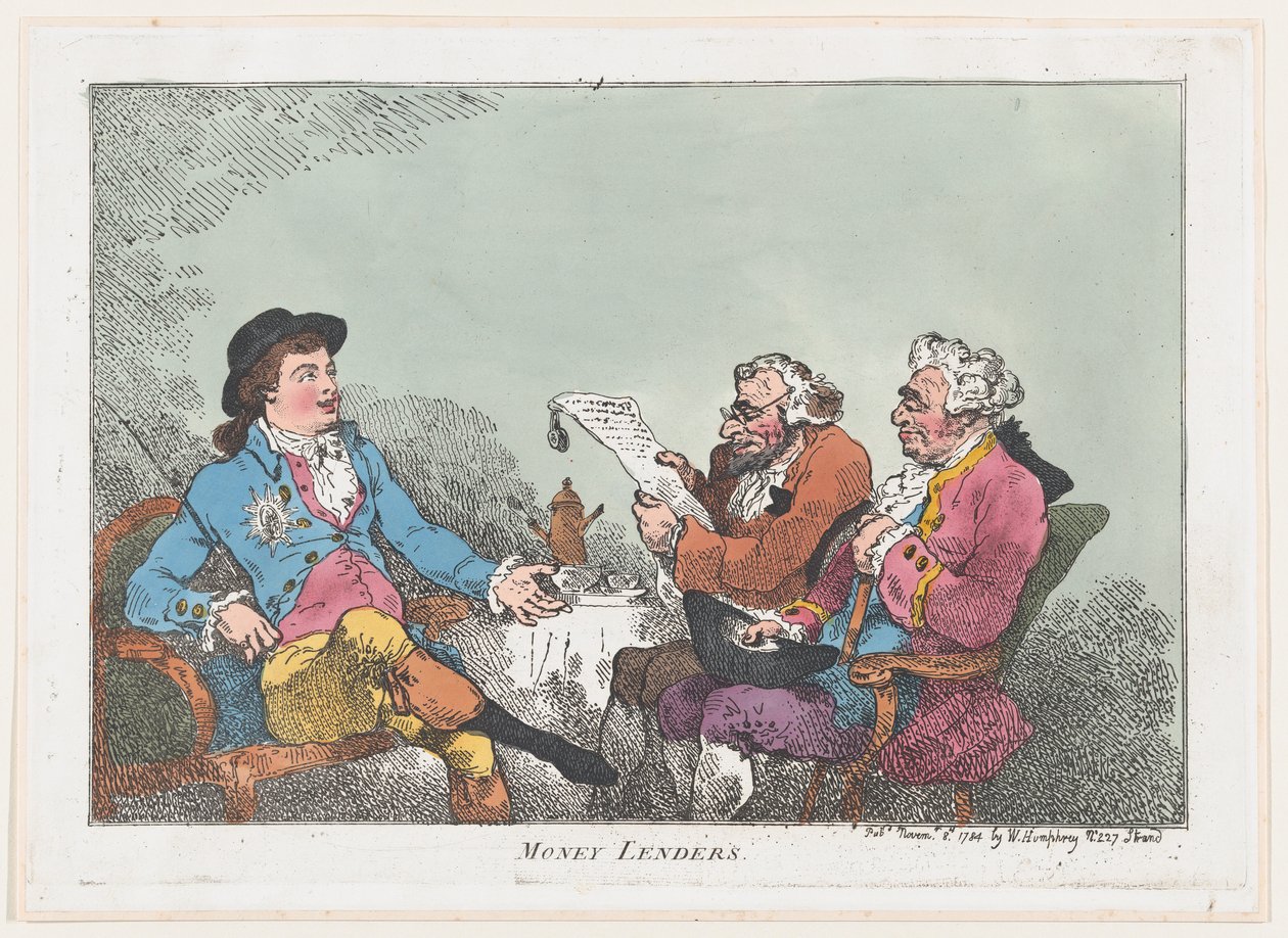 Money Lenders, November 8, 1784 by Thomas Rowlandson