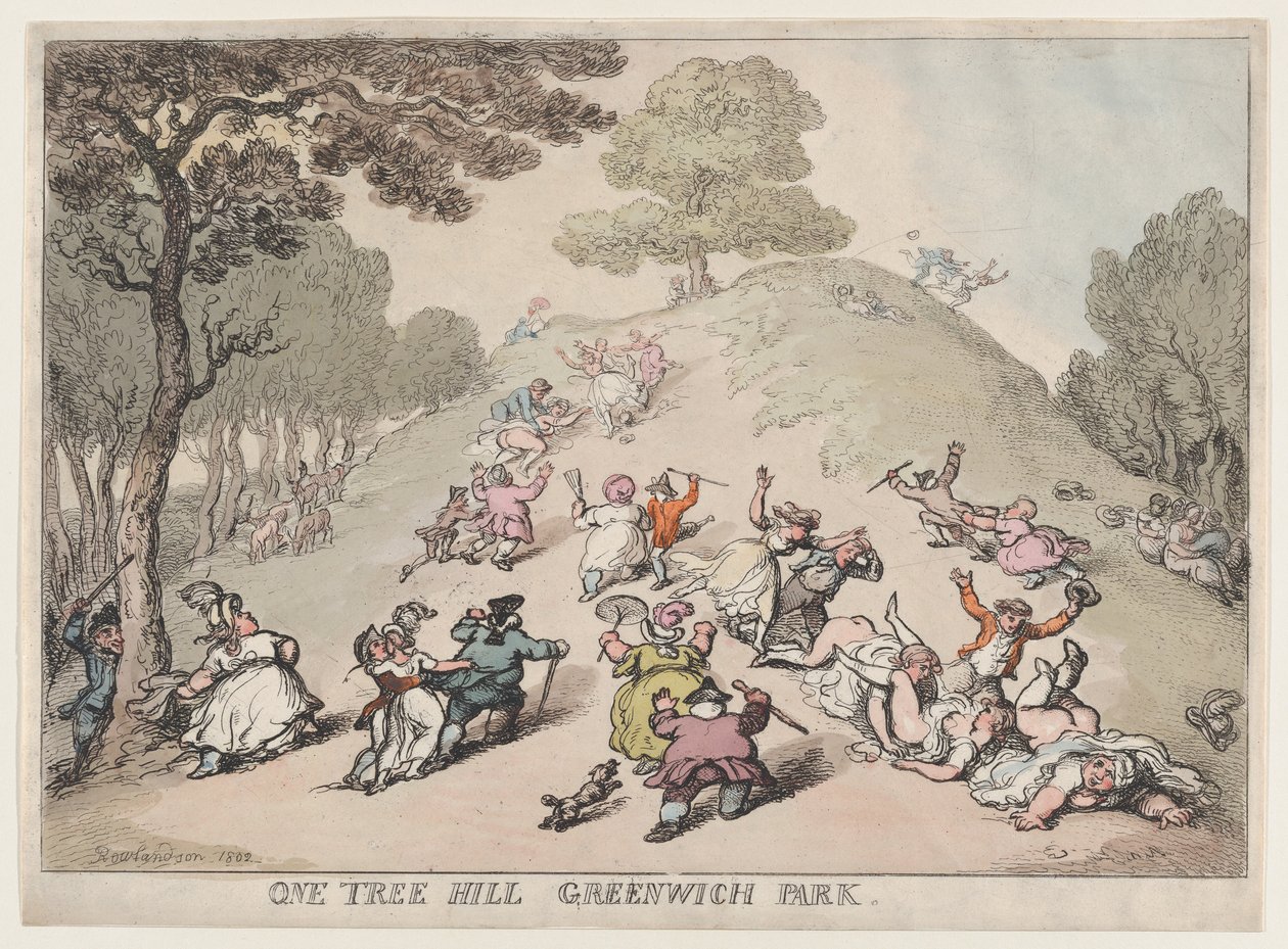 One Tree Hill, Greenwich Park by Thomas Rowlandson