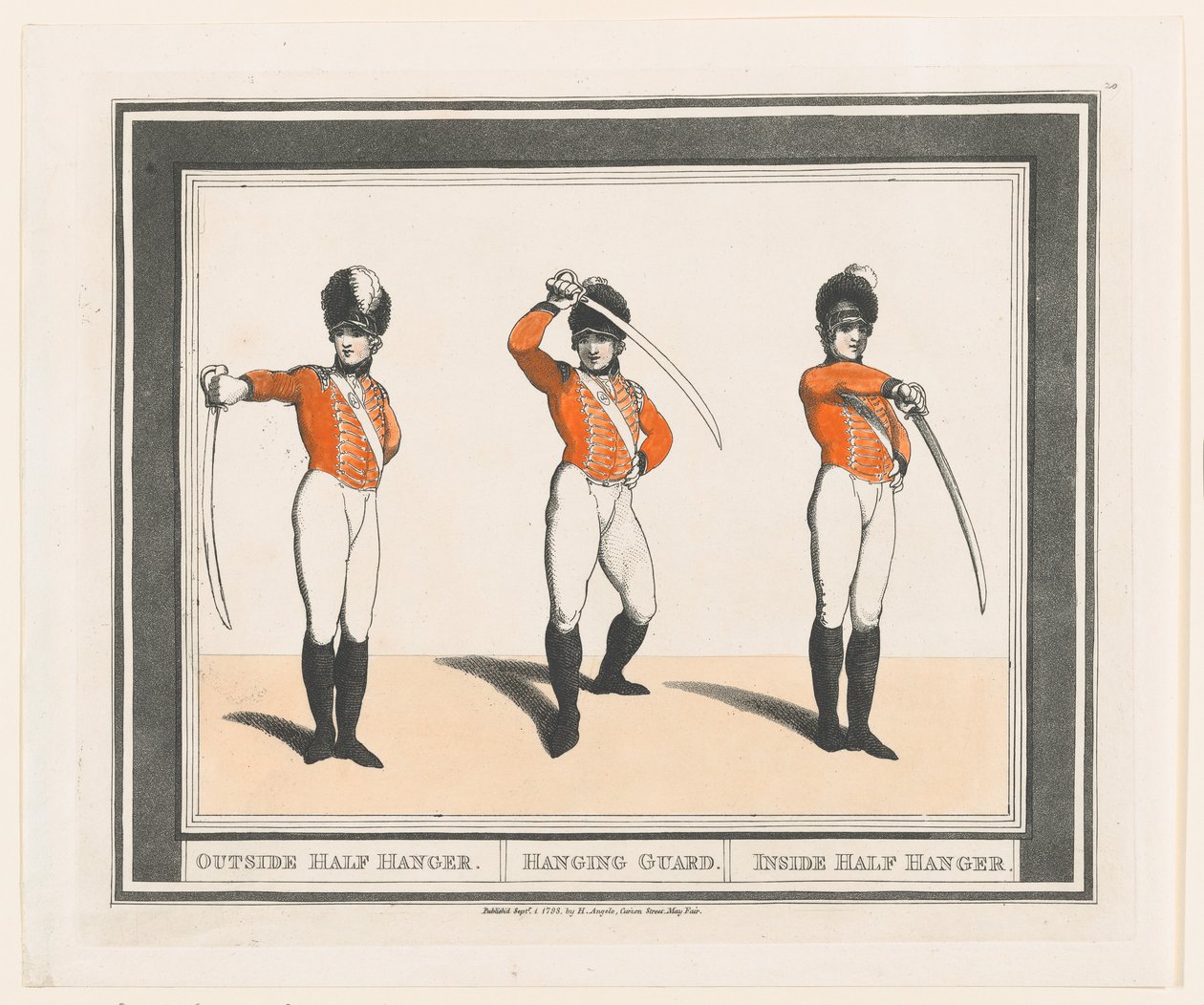 Outside Half Hanger, Hanging Guard, Inside Half Hanger by Thomas Rowlandson