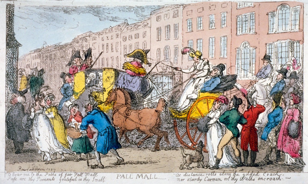 Pall Mall by Thomas Rowlandson