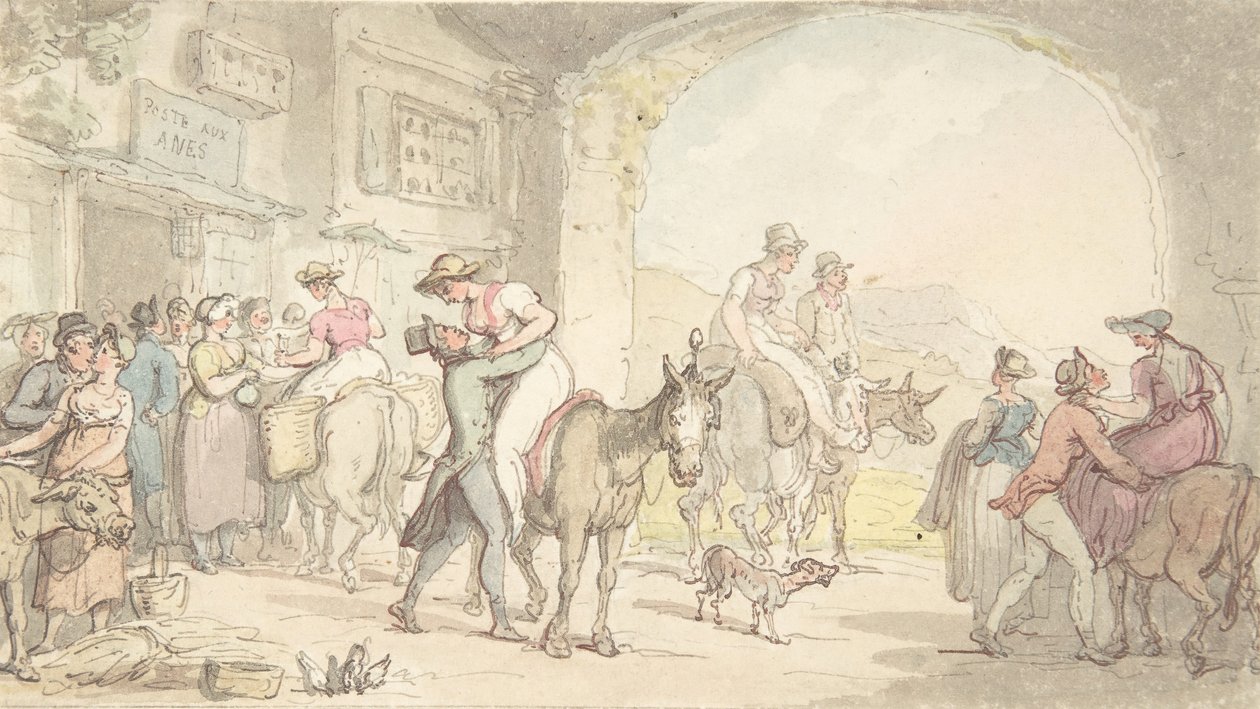 Pleasure of a Poste aux Anes, from Sentimental Travels by Thomas Rowlandson