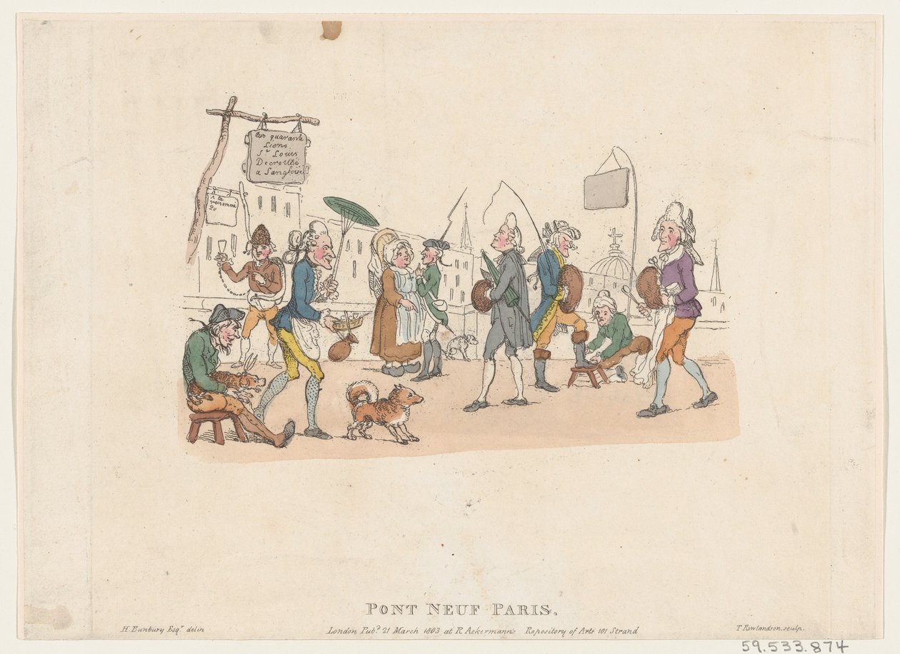 Pont Neuf, Paris, May 1, 1803 by Thomas Rowlandson