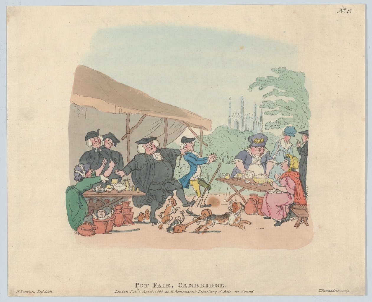 Pot Fair Cambridge, May 1, 1803 by Thomas Rowlandson