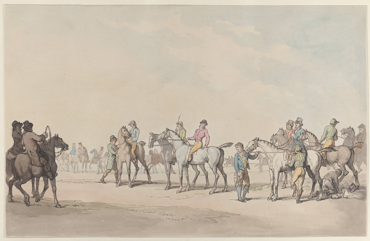 Preparing for the Race by Thomas Rowlandson