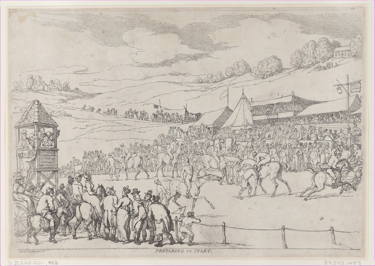 Preparing to Start by Thomas Rowlandson