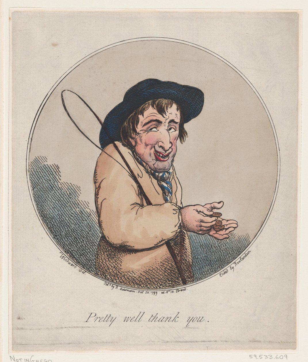Pretty Well Thank You, October 20, 1799 by Thomas Rowlandson