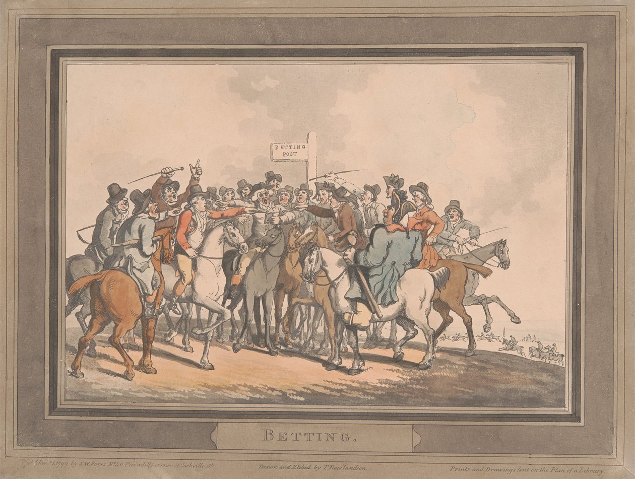 Racing: Betting by Thomas Rowlandson