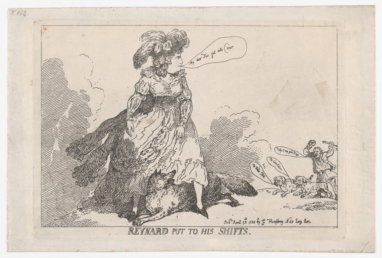 Reynard Put To His Shifts by Thomas Rowlandson