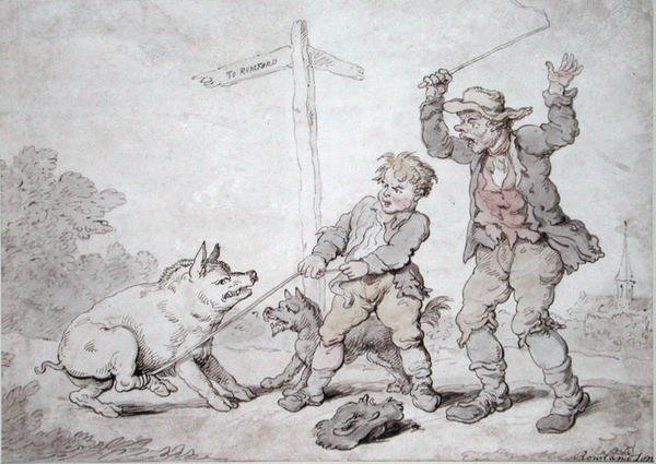 Rusty Bacon (Pigheadedness and Persuasion) by Thomas Rowlandson