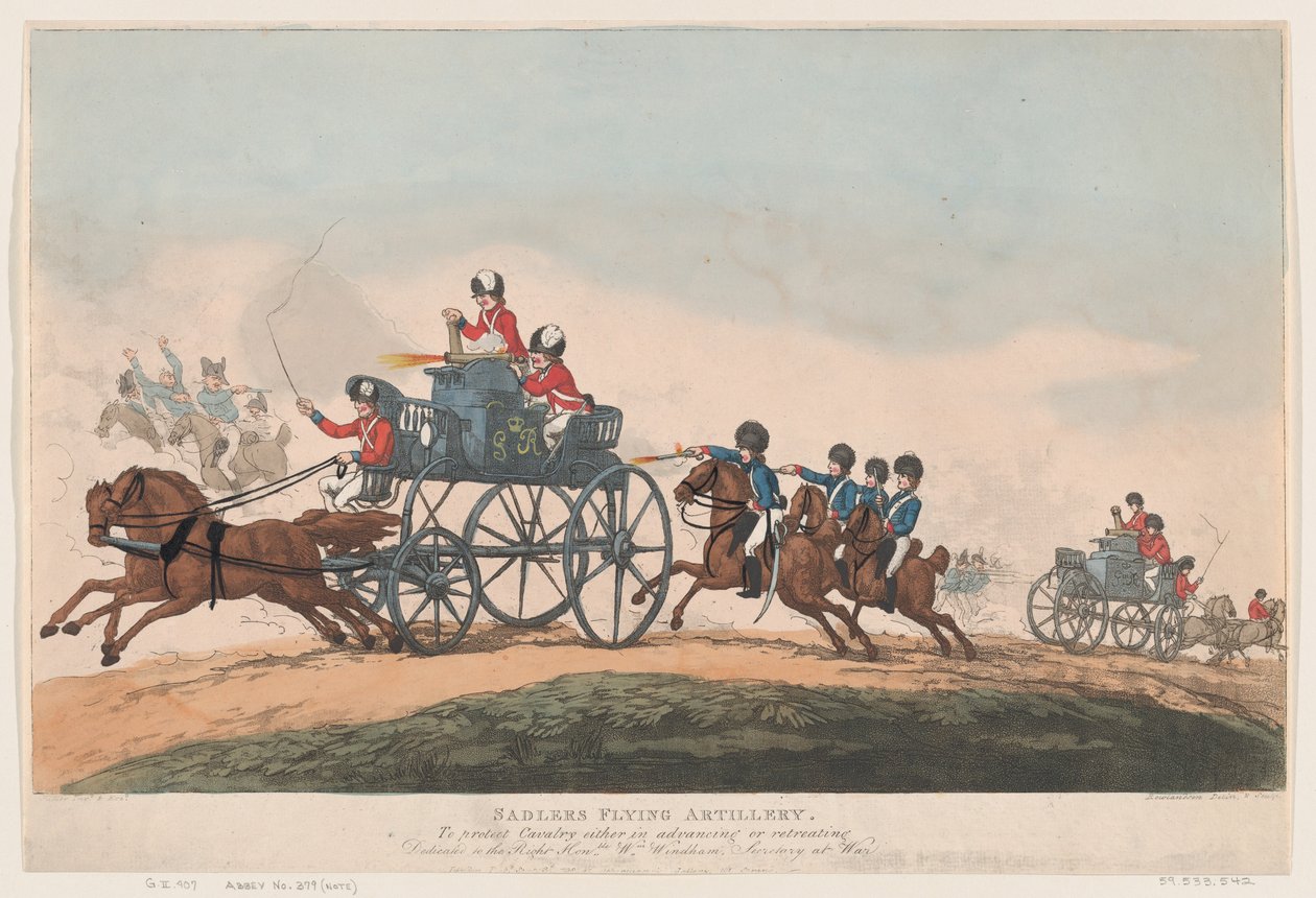 Sadlers Flying Artillery, September 3, 1798 by Thomas Rowlandson