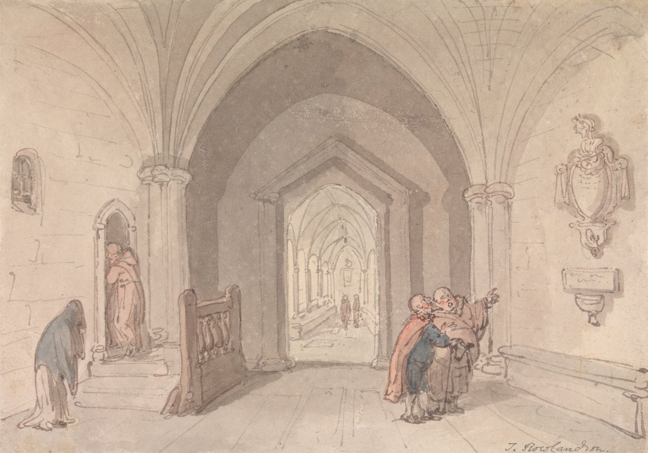 Scene in a Monastery by Thomas Rowlandson