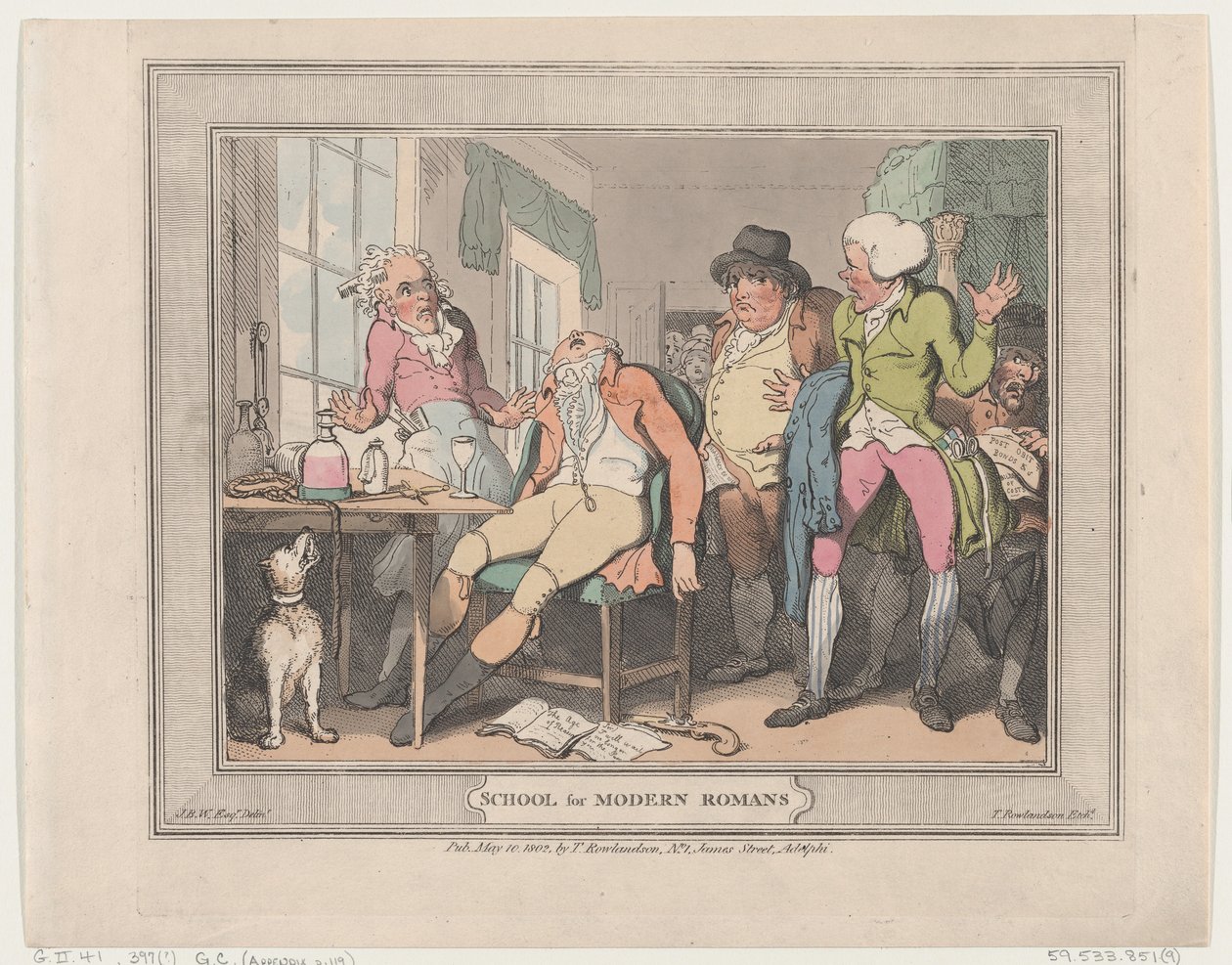 School for Modern Romans, May 10, 1802 by Thomas Rowlandson