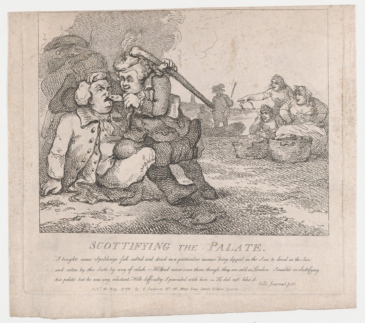 Scottifying the Palate Picturesque Beauties of Boswell, Part the First, May 30, 1786 by Thomas Rowlandson