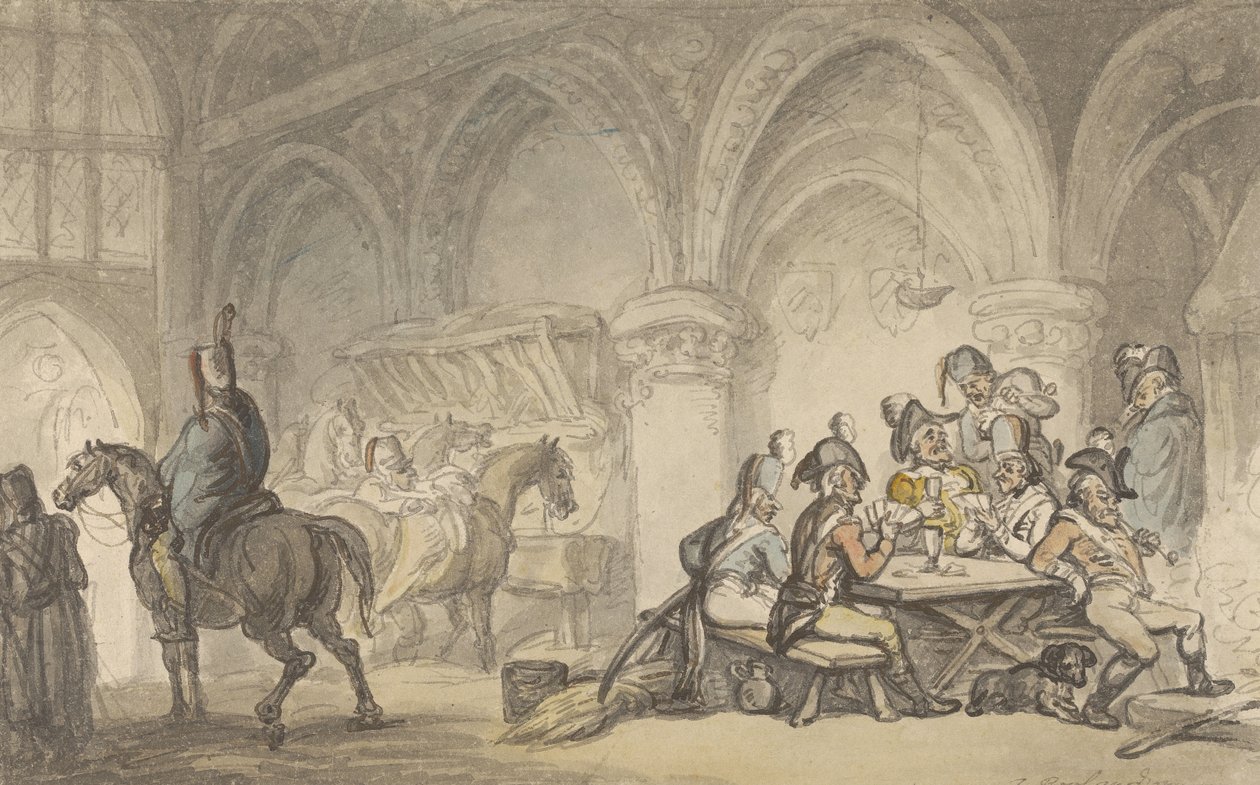 Soldiers Carousing at an Inn by Thomas Rowlandson