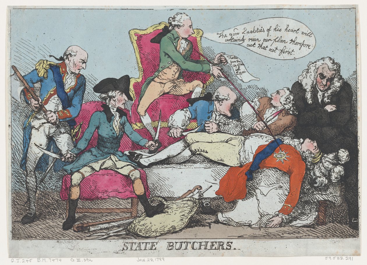 State Butchers, January 28, 1789 by Thomas Rowlandson