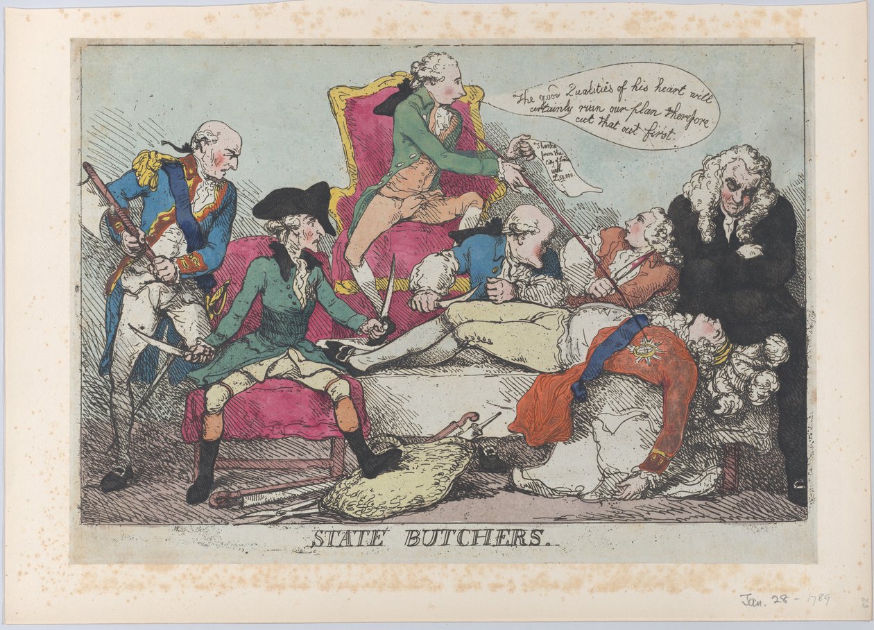 State Butchers, January 28, 1789 by Thomas Rowlandson