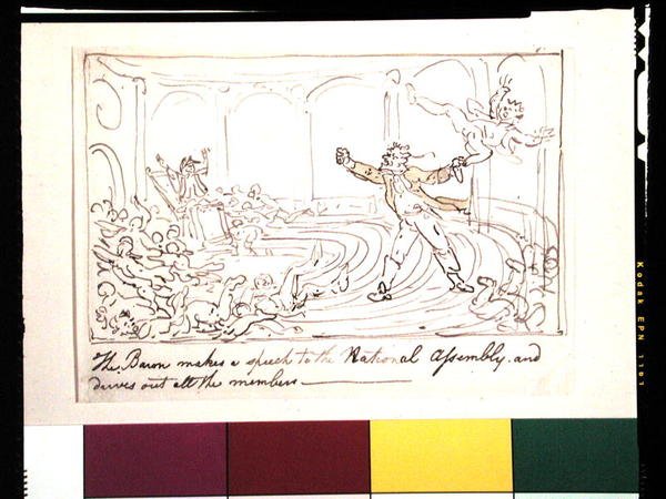 The Baron Makes a Speech to the National Assembly and Drives out all the Members by Thomas Rowlandson