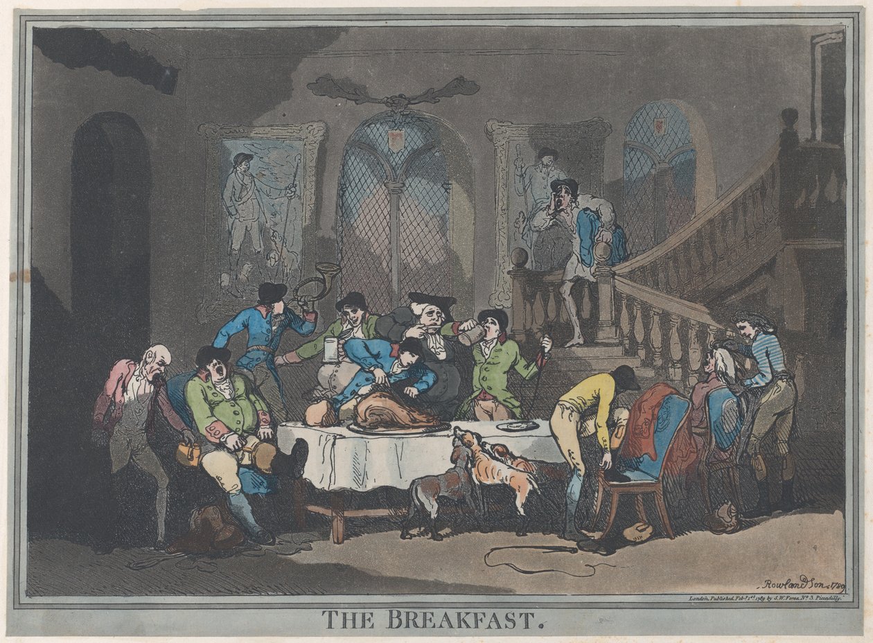 The Breakfast, February 1, 1789 by Thomas Rowlandson