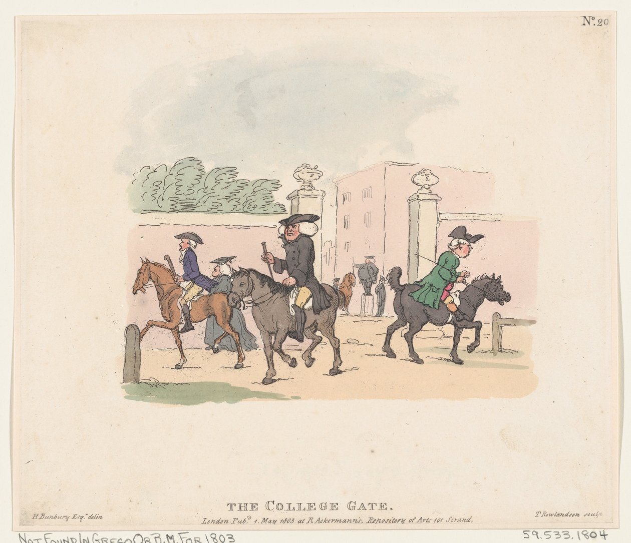 The College Gate, May 1, 1803 by Thomas Rowlandson